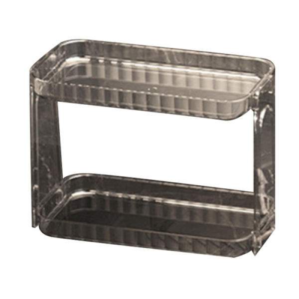 Rak Organizer Meja, Kamar Tidur untuk Rumah, Tempat Kosmetik, Kamar Mandi, Dapur, Rak Transparan Dua Lapis, A